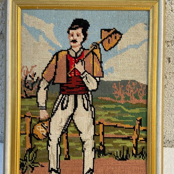 Vintage Other - Vintage Embroidered picture Men Ukraine